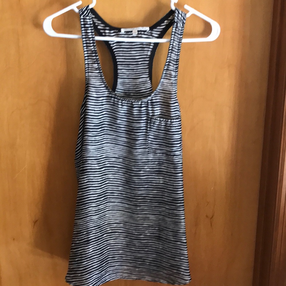 Navy,white tank top